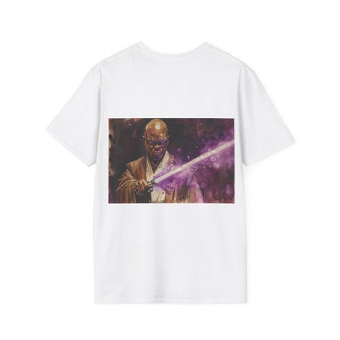 Charcoal cotton Mace Windu lightsaber tee shirt for men and women.