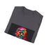 Political Icon in Vibrant Hues T-Shirt, Charcoal, Crew Neck, Regular Fit