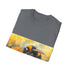 Bumblebee watercolor tee in charcoal for men and women's summer fashion.