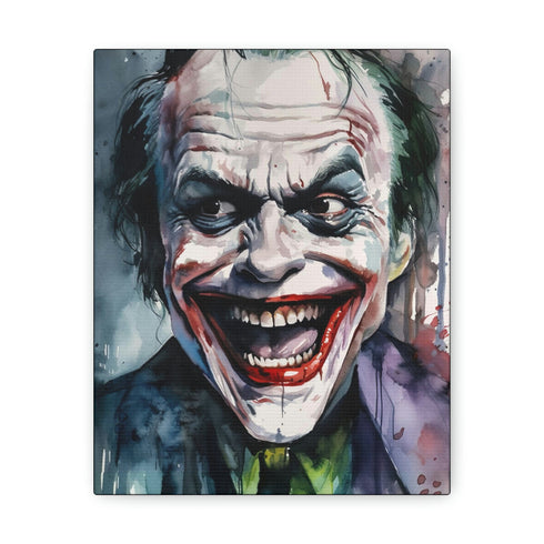 Jack Nicholson Joker Canvas Print - Iconic villain in stunning artwork.