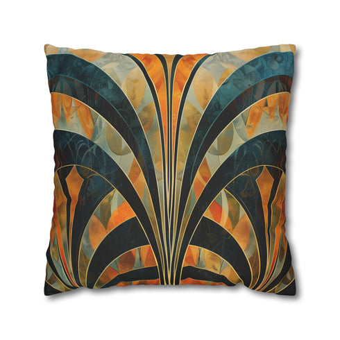 Abstract Deco Pillow Case - Modern flair for bedroom decor with art deco pattern, elevate space with unique design