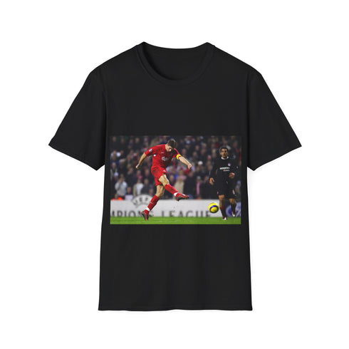 Charcoal FF6 Realm shirt with bold graphics, perfect for gamers.