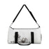 Floral sketch small duffel bag with all over print design.