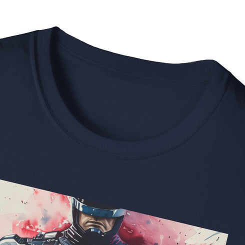 Charcoal crew neck RoboCop T-shirt featuring cyborg graphic comfortable regular fit