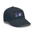 Neon watercolor baseball cap featuring Elon Musk, white with light brown patch.