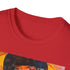 Dynamic charcoal cotton crew neck Usher portrait T-shirt, regular fit.