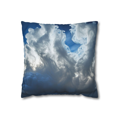 Cloud Ocean Made of Frozen Smoke Double-Sided Square Cushion Cover