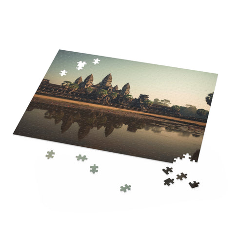 Angkor Wat Puzzle Masterpiece 120-piece vibrant ancient temple jigsaw puzzle art.
