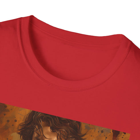 Charcoal cotton T-shirt depicting vibrant Anakin Skywalker with brushstroke portrait