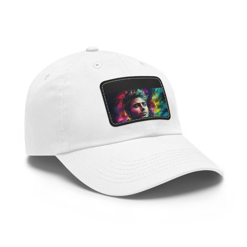 Neon Dreams Zac Efron Watercolor Cap in White with Light Brown Patch