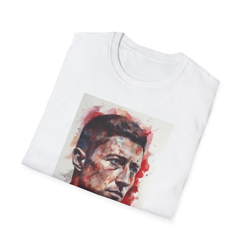 Strikers Edge Lewandowski Tee in Charcoal, 100% cotton crew neck.