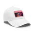 Atomic Dreams Neon Baseball Cap in White with Light Brown Patch