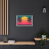 80s Retro Miami Neon Sunset — Canvas Wall Art — Product Detail View 8
