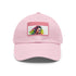 McConaughey neon dreams cap in white with light brown patch.