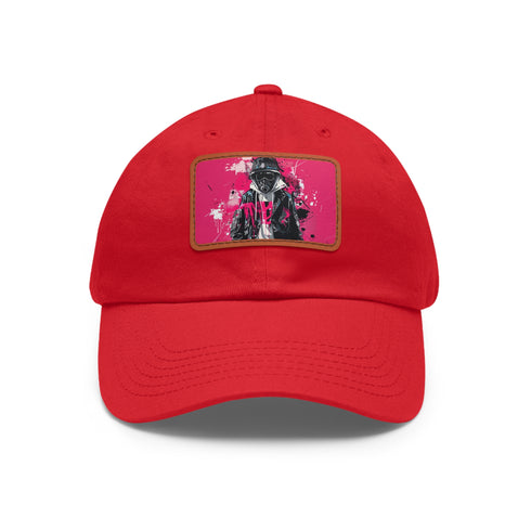 City Slicker Streetwear Cap in White with Light Brown Patch