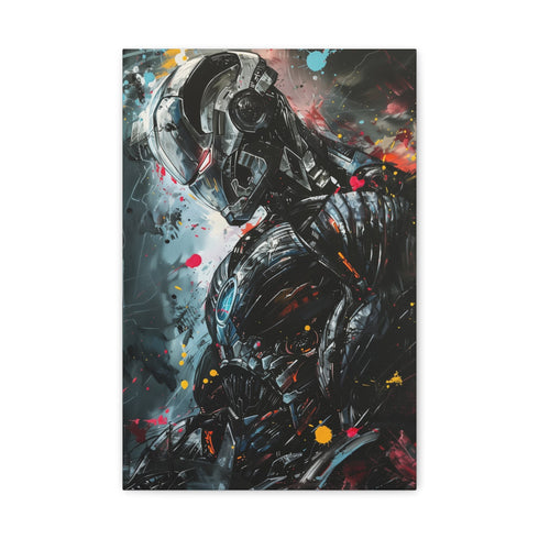 Ultron canvas print with metallic hues and dynamic composition for Avengers fans.
