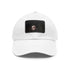 Afflecks Signature Style Cap in white with light brown patch.