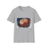 Red Planet Watercolor Hues T-shirt in Charcoal, size S.