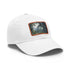 White and light brown Congo Rainforest watercolor cap, rectangle shape.