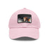 Ed Sheeran watercolor splatter baseball cap, white with light brown patch.