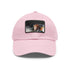 Ed Sheeran watercolor splatter baseball cap in white/light brown rectangle design.