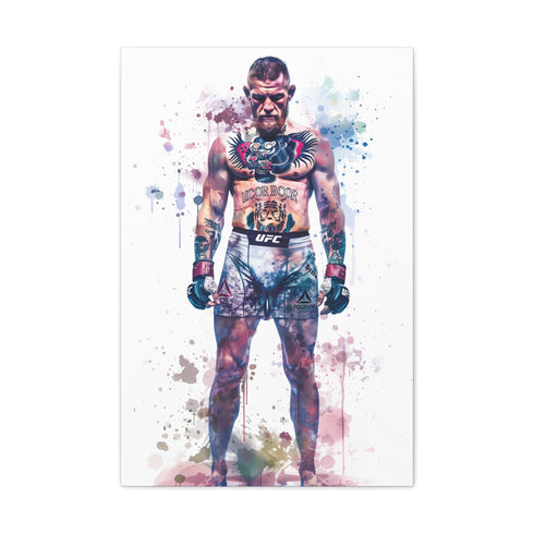 Conor McGregor: Irish Warrior in Watercolor Canvas: Conor McGregor Suits | Canvas | Art & Wall Decor, Canvas, Fall Picks, Hanging Hardware, Home & Living, Indoor, Top Spring Products, Valentine's Day promotion | Prints with Passion