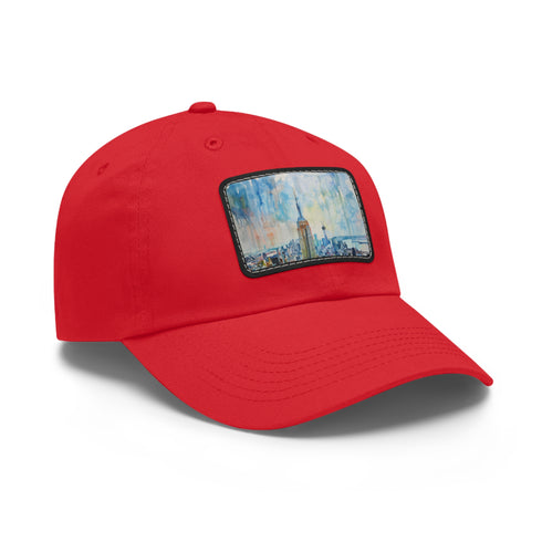Empire Skyline Splendor Cap in White with Light Brown Rectangle Patch