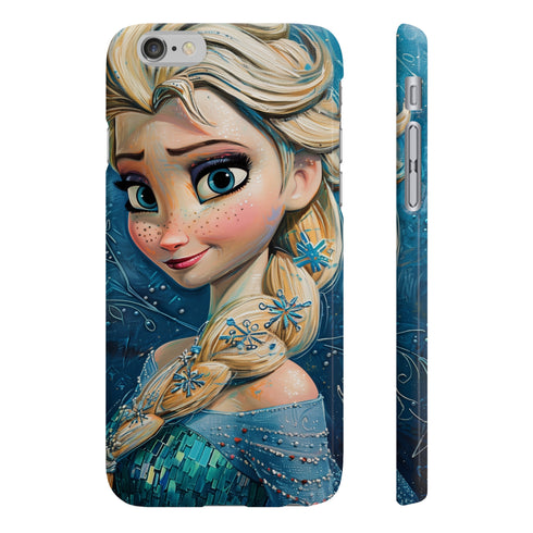 Slim iPhone 7 Plus phone case in glossy ice queen design