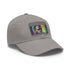 Kevin Hart watercolor neon cap with light brown rectangular patch.
