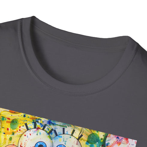 SpongeBob SquarePants charcoal tee with playful character design, regular fit.