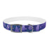 Stylish black onyx dog collar with lavender fields pattern, size M.