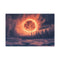 Solar Storm Erupting over Frozen Jungle Stretched Canvas Wall Art