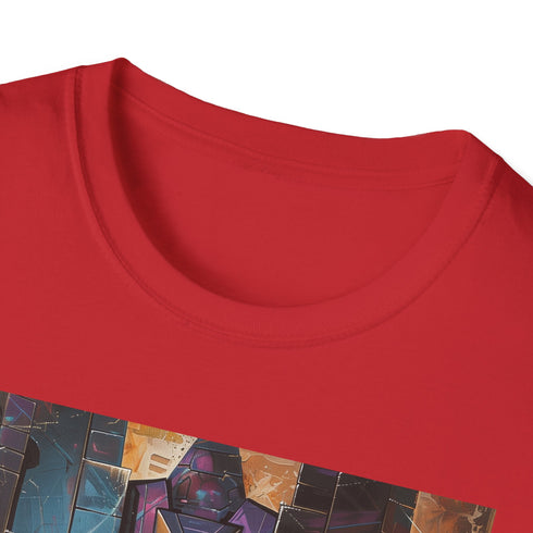 Cotton charcoal T-shirt featuring vibrant painting of Galactus regular fit crew neck