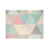 Pastel geometric pattern cozy blanket for restful sleep.