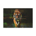 Tiger Emerging from Digital Glitch Stretched Canvas Wall Art