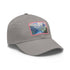 Swiss Alps watercolor baseball cap in white with light brown patch