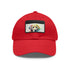 Labrador Love White Cotton Baseball Hat with Light Brown Rectangle Patch