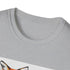 Charcoal cotton t-shirt with geometric fox design regular fit crew neck