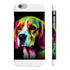 Beagle charm phone case, glossy iPhone 7 Plus/8 Plus slim.