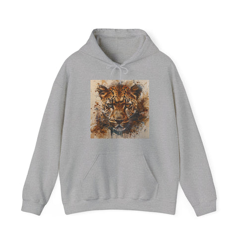 Wild Cheetah Print Hoodie in Navy for Men and Women