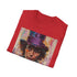 Timeless magic Willy Wonka charcoal t-shirt, vibrant portrait brushstrokes.