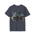 Gotham City Batmobile Tee in Charcoal, Regular Fit Cotton Summer T-shirt