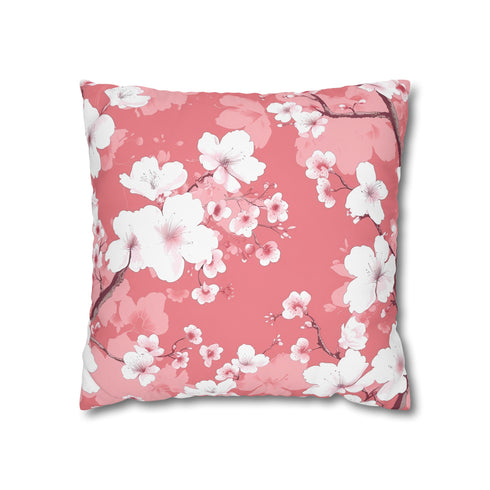 Cherry Blossom Pink Pillowcase - Soft fabric, serene pattern for peaceful sleep