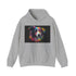 Smiling Collie Majesty Watercolor Navy Hoodie, Regular Fit Soft Unisex Sweatshirt