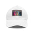 Vibrant neon watercolor Cristiano Ronaldo cap with light brown patch.