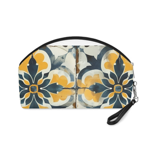 Boho chic tile makeup bag with stunning artisan tiles pattern.