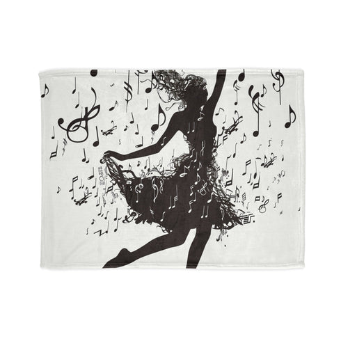 Graceful dancer silhouette blanket inspired by balera movements - 30'' x 40''