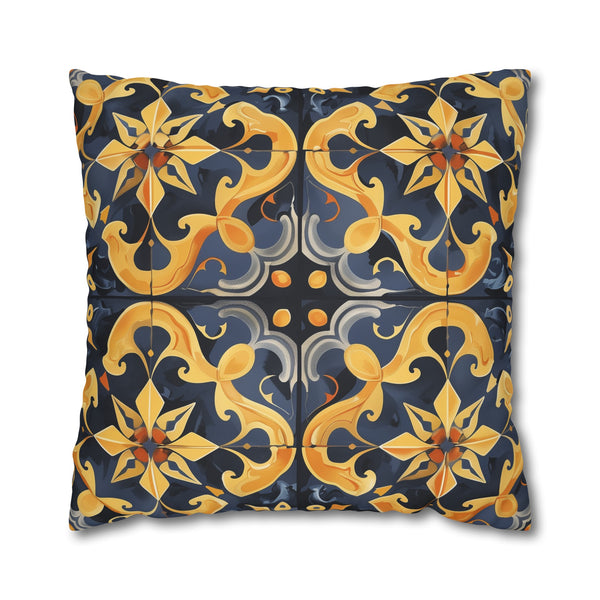 Elegant Artisan Tiles Print Pillowcase for Bedroom Decor - High-Quality Material