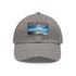 Galapagos Explorer Baseball Cap in White with Light Brown Patch.