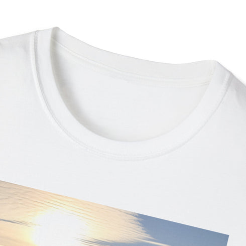 Charcoal cotton crew neck T-shirt with Antarctic ice and scientific exploration theme